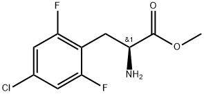 methyl (2S)-2-amino-3-(4-chloro-2,6-difluorophenyl)propanoate 化学構造式