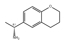 (1R)-1-(3,4-dihydro-2H-1-benzopyran-6-yl)ethan-1-amine 化学構造式