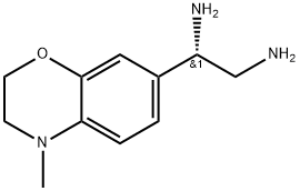(S)-1-(4-methyl-3,4-dihydro-2H-benzo[b][1,4]oxazin-7-yl)ethane-1,3-diamine 化学構造式