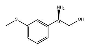 Benzeneethanol, β-amino-3-(methylthio)-, (βR)- Structure