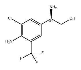 (R)-2-氨基-2-(4-氨基-3-氯-5-(三氟甲基)苯基)乙醇 结构式