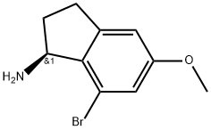 (S)-7-bromo-5-methoxy-2,3-dihydro-1H-inden-1-amine 结构式