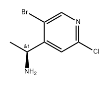 4-Pyridinemethanamine, 5-bromo-2-chloro-α-methyl-, (αS)-,1213438-68-6,结构式
