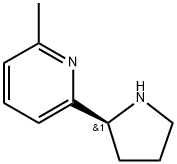 (S)-2-methyl-6-(pyrrolidin-2-yl)pyridine 化学構造式