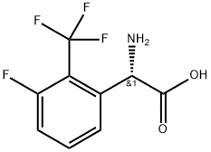 (2S)-2-amino-2-[3-fluoro-2-(trifluoromethyl)phenyl]acetic acid 结构式