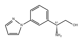 (R)-2-(3-(1H-pyrazol-1-yl)phenyl)-2-aminoethanol Struktur