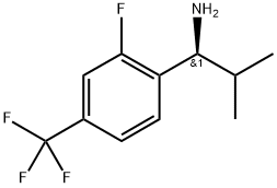 (S)-1-(2-氟-4-(三氟甲基)苯基)-2-甲基丙烷-1-胺, 1213455-02-7, 结构式