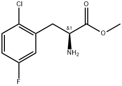 methyl (2S)-2-amino-3-(2-chloro-5-fluorophenyl)propanoate Struktur