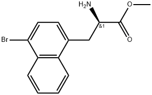 methyl(2R)-2-amino-3-(4-bromonaphthalen-1-yl)propanoate 结构式