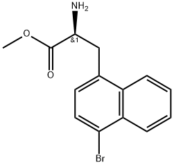 1-Naphthalenepropanoic acid, α-amino-4-bromo-, methyl ester, (αS)- 化学構造式