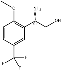 (2S)-2-amino-2-[2-methoxy-5-(trifluoromethyl)phenyl]ethan-1-ol Structure