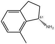 (S)-7-Methyl-2,3-dihydro-1H-inden-1-amine 化学構造式
