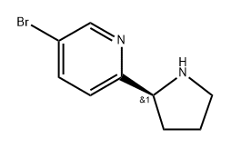 (S)-5-Bromo-2-(pyrrolidin-2-yl)pyridine,1213639-90-7,结构式
