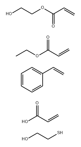 2-Propenoic acid, telomer with ethenylbenzene, ethyl 2-propenoate, 2-hydroxyethyl 2-propenoate and 2-mercaptoethanol,121372-54-1,结构式