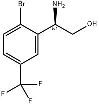 (R)-2-氨基-2-(2-溴-5-(三氟甲基)苯基)乙醇 结构式