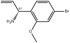 (R)-1-(4-bromo-2-methoxyphenyl)prop-2-en-1-amine 化学構造式