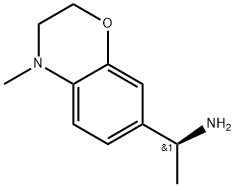 (S)-1-(4-methyl-3,4-dihydro-2H-benzo[b][1,4]oxazin-7-yl)ethan-1-amine 结构式
