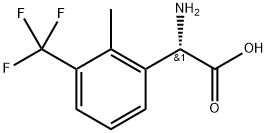 (2S)-2-amino-2-[2-methyl-3-(trifluoromethyl)phenyl]acetic acid Struktur