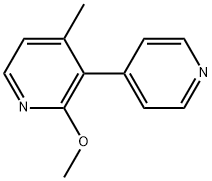 2-methoxy-4-methyl-3,4'-bipyridine 化学構造式