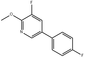 3-fluoro-5-(4-fluorophenyl)-2-methoxypyridine Structure