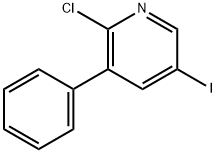 2-Chloro-5-iodo-3-phenylpyridine Struktur