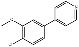 4-(4-Chloro-3-methoxyphenyl)pyridine,1214364-76-7,结构式