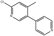 6-chloro-4-methyl-3,4'-bipyridine 结构式