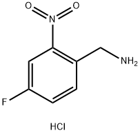 Benzenemethanamine, 4-fluoro-2-nitro-, hydrochloride (1:1) 化学構造式