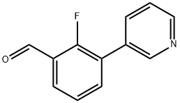 2-fluoro-3-(pyridin-3-yl)benzaldehyde Struktur