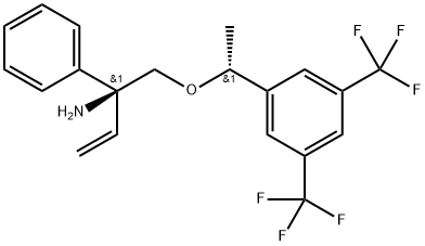Benzenemethanamine, α-[[(1R)-1-[3,5-bis(trifluoromethyl)phenyl]ethoxy]methyl]-α-ethenyl-, (αS)- 结构式