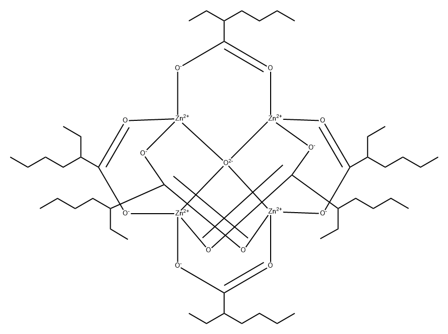 hexakis(2-ethylhexanoato)oxotetrazinc ,12151-23-4,结构式