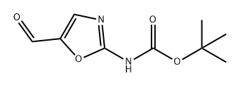 (5-Formyl-oxazol-2-yl)-carbamic acid tert-butyl ester 化学構造式