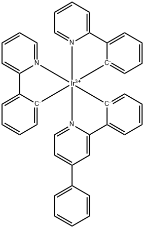 Iridium, [2-(4-phenyl-2-pyridinyl-κN)phenyl-κC]bis[2-(2-pyridinyl-κN)phenyl-κC]- 结构式