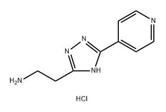 5-(4-吡啶)-1H-1,2,4-噻唑-3-乙胺盐酸盐 结构式