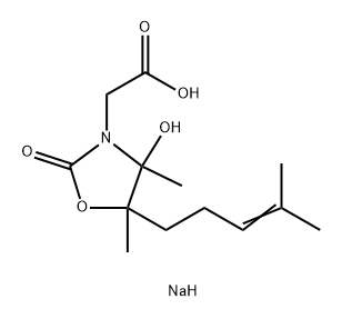 4-hydroxy-4,5-dimethyl-5-(4-methylpent-3-en-1-yl)-2-oxo-1,3-oxazolidin-3-yl]acetate Structure