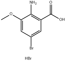 2-Amino-5-Bromo-3-Methoxy-Benzoic Acid Hbr Salt Struktur