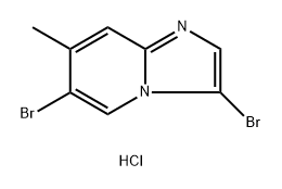 Imidazo[1,2-a]pyridine, 3,6-dibromo-7-methyl-, hydrochloride (1:1) Structure