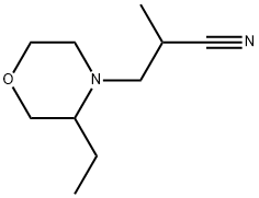 4-Morpholinepropanenitrile, 3-ethyl-α-methyl- Structure