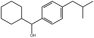 α-Cyclohexyl-4-(2-methylpropyl)benzenemethanol 化学構造式