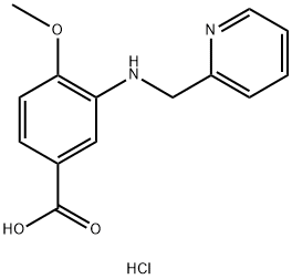 4-methoxy-3-[(pyridin-2-ylmethyl)amino]benzoic acid Structure