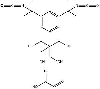 1,3-Propanediol, 2,2-bis(hydroxymethyl)-, polymer with 1,3-bis(1-isocyanato-1-methylethyl)benzene, 2-propenoate 结构式