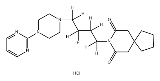 Buspirone-d8 HCl (butyl-d8)	|Buspirone-d8 HCl (butyl-d8)	