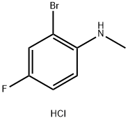 2-Bromo-4-fluoro-N-methylaniline hydrochloride, 1216913-11-9, 结构式