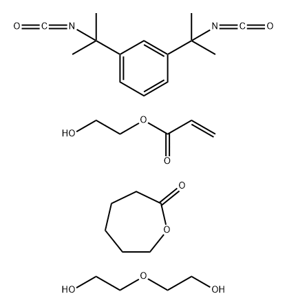 2-Oxepanone, polymer with 1,3-bis(1-isocyanato-1-methylethyl)benzene and 2,2-oxybisethanol, 2-hydroxyethyl acrylate-blocked 结构式