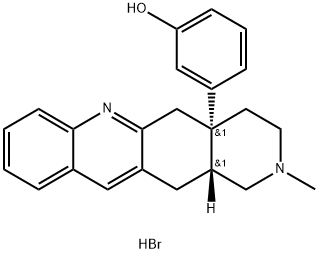 (R*,S*)-(±)-2-Methyl-4aa-(3-hydroxyphenyl)-1,2,3,4,4a,5,12,12aa-octahydroquinolino[2,3,3-g]isoquinoline dihydrobromide Structure