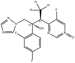 [2H3]- Voriconazole N-Oxide Structure