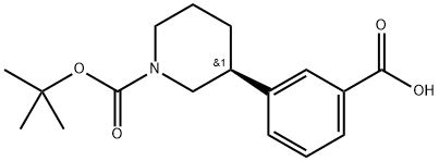 '(S)-3-(1-(tert-butoxycarbonyl)piperidin-3-yl)benzoic acid,1217856-23-9,结构式