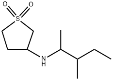 3-Thiophenamine, N-(1,2-dimethylbutyl)tetrahydro-, 1,1-dioxide Structure