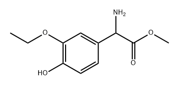 2-氨基-2-(3-乙氧基-4-羟基苯基)乙酸甲酯 结构式