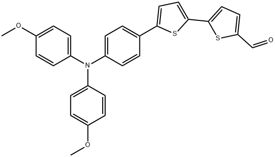 5′-(4-(BIS(4-METHOXYPHENYL)AMINO)PHENYL)-[2,2′-BITHIOPHENE]-5-CARBALDEHYDE,1219091-31-2,结构式